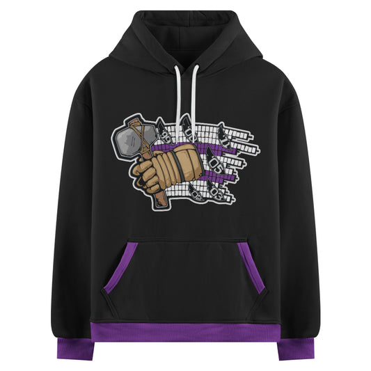 Bardown - IHN Black Cuff Coloured Hoodie