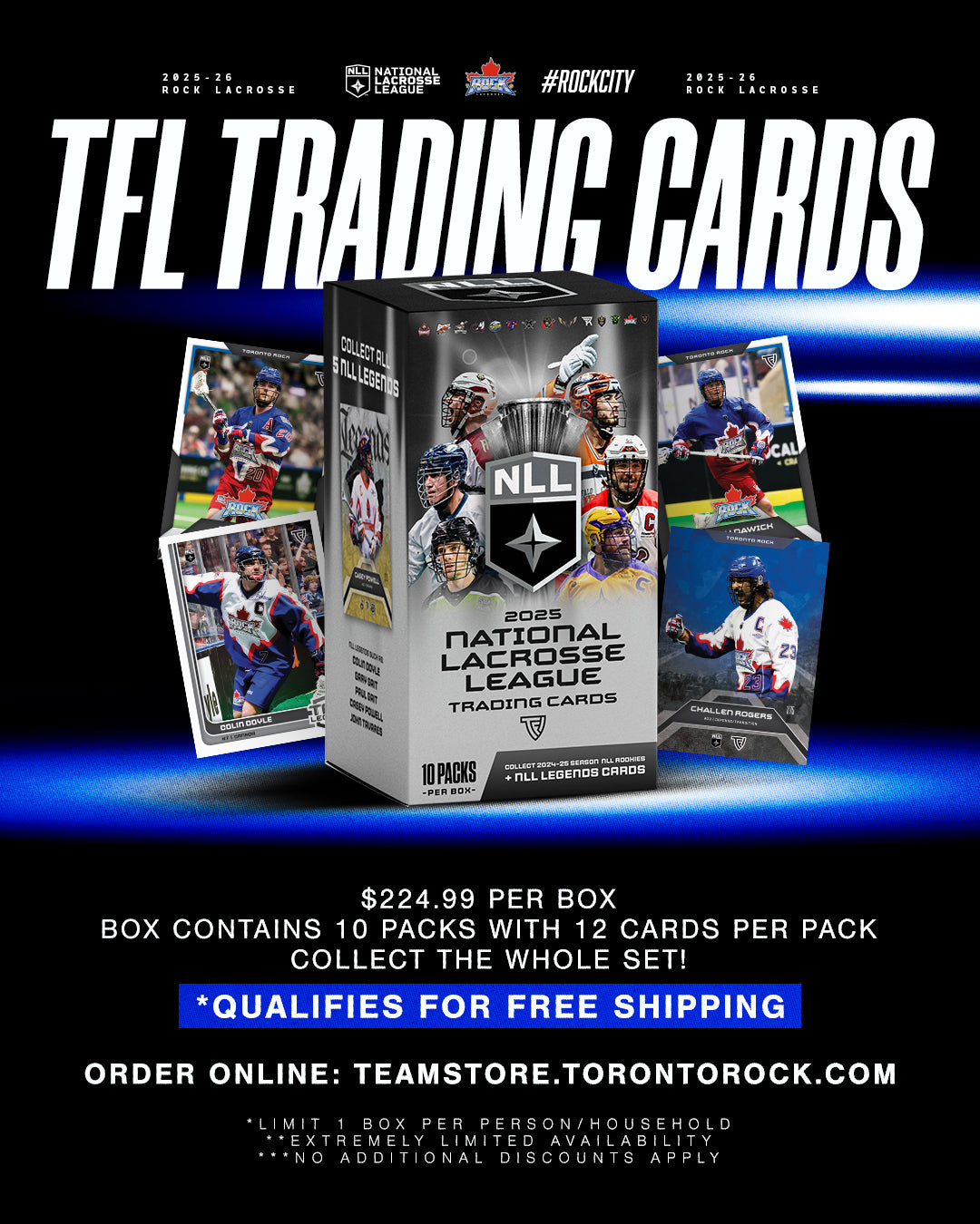 2025 TFL NATIONAL LACROSSE LEAGUE TRADING CARDS - BOX (10 Packs)